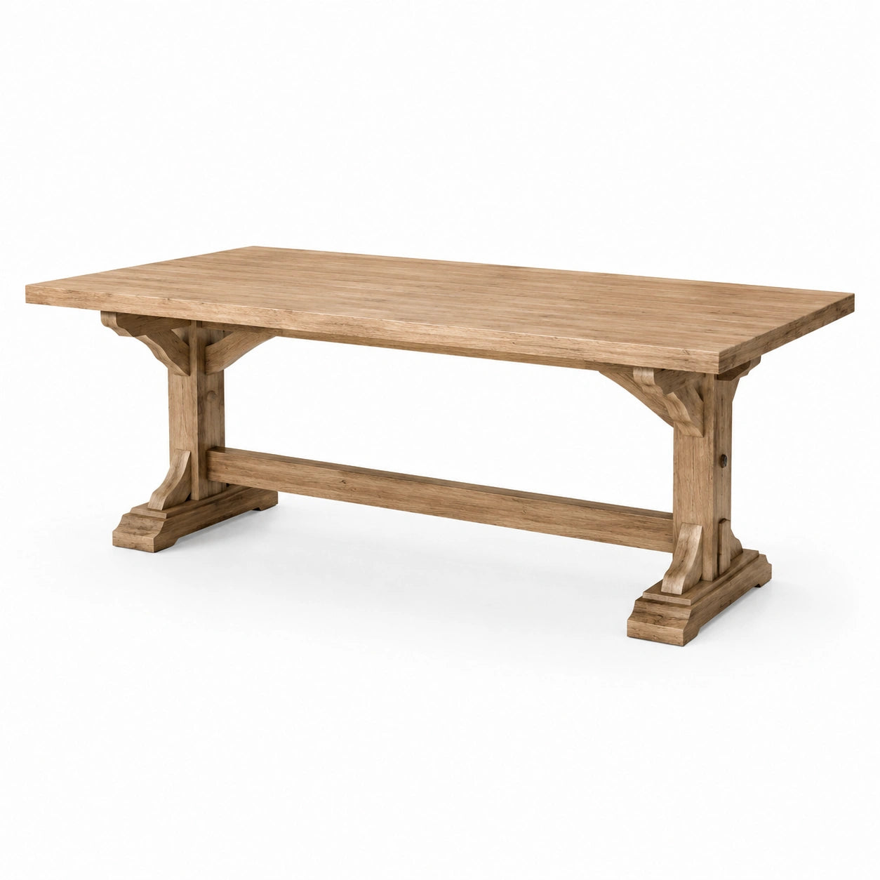 Esszimmertisch aus Eichenholz 180x90x75 cm natur